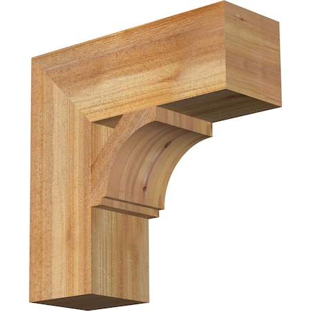 Imperial Block Rough Sawn Bracket, Western Red Cedar, 6W X 18D X 18H